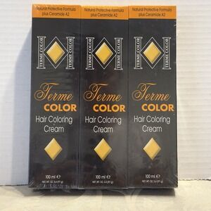 Lot 3 Shade # 7.3 Golden Blond Hair Color Cream TERME COLOR Sealed New
